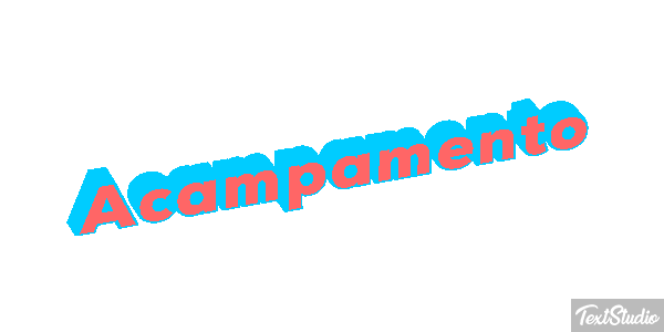 Acampamento Efeito do texto