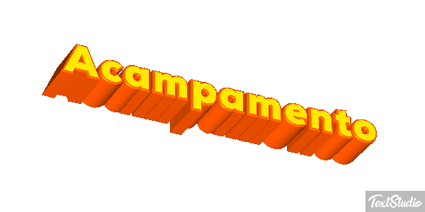 Acampamento Efeito do texto