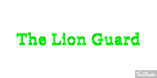 The Lion Guard Texteffekt