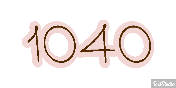 1040 Text effect