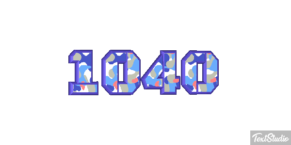 1040 Text effect