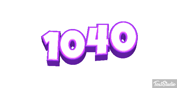 1040 Text effect