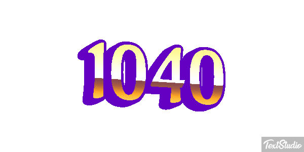 1040 Text effect