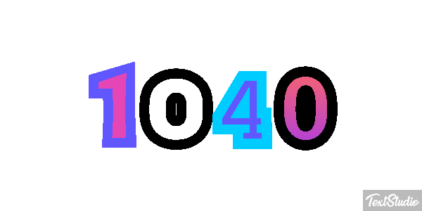 1040 Text effect