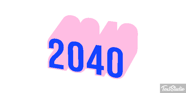 2040 Efeito do texto
