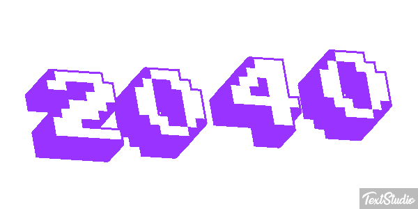 2040 Efeito do texto