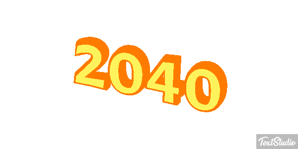 2040 Efeito do texto