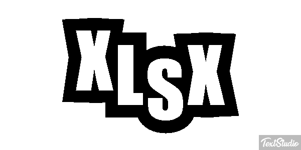 XLSX Efecto de texto
