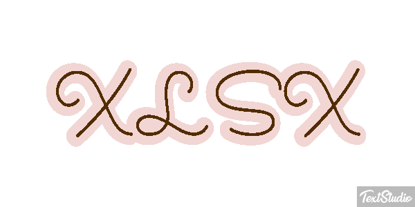 XLSX Efecto de texto