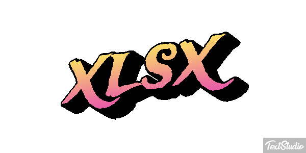 XLSX Efecto de texto