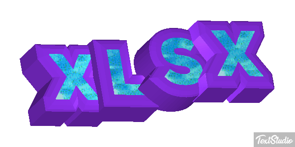 XLSX Efecto de texto