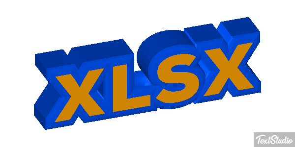 XLSX Efecto de texto