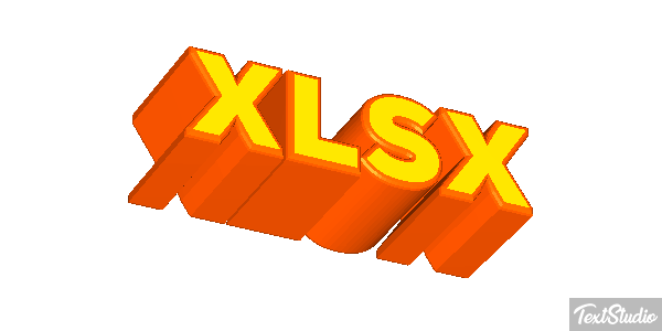 XLSX Efecto de texto