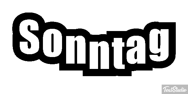 Sonntag Texteffekt