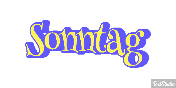 Sonntag Texteffekt