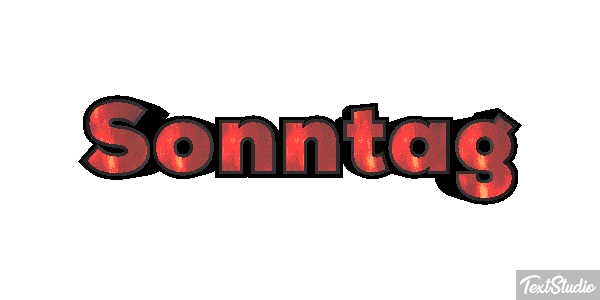Sonntag Texteffekt