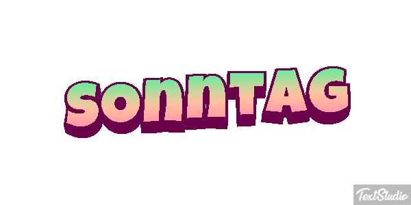Sonntag Texteffekt