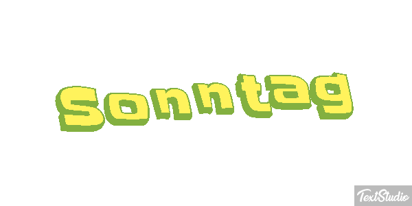 Sonntag Texteffekt