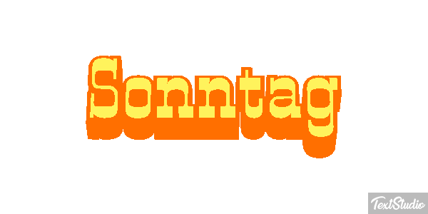 Sonntag Texteffekt
