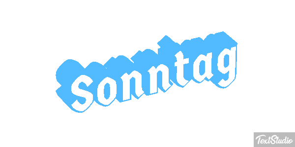 Sonntag Texteffekt