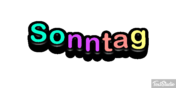 Sonntag Texteffekt