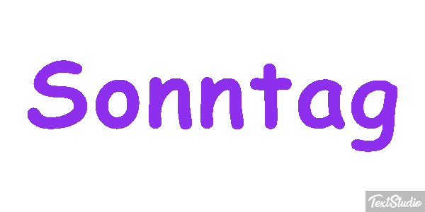Sonntag Texteffekt