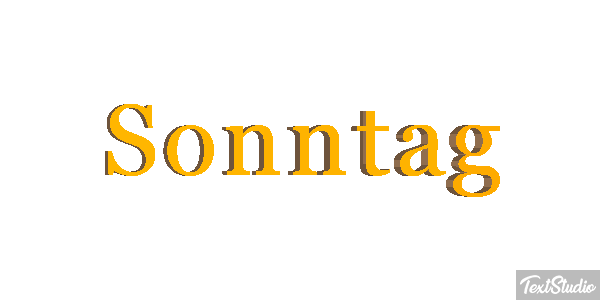 Sonntag Texteffekt