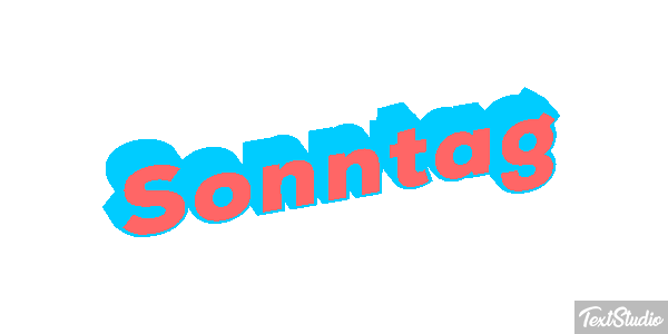 Sonntag Texteffekt