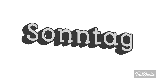 Sonntag Texteffekt