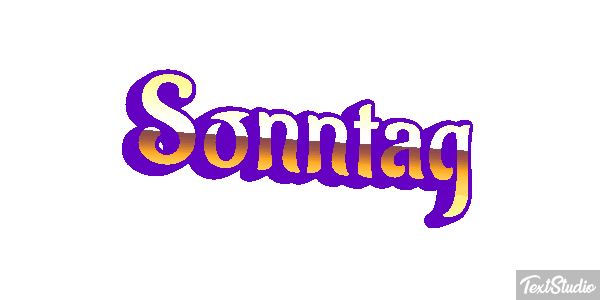 Sonntag Texteffekt