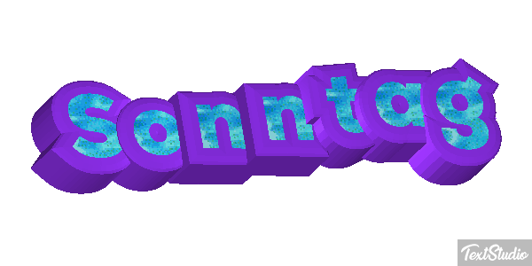 Sonntag Texteffekt