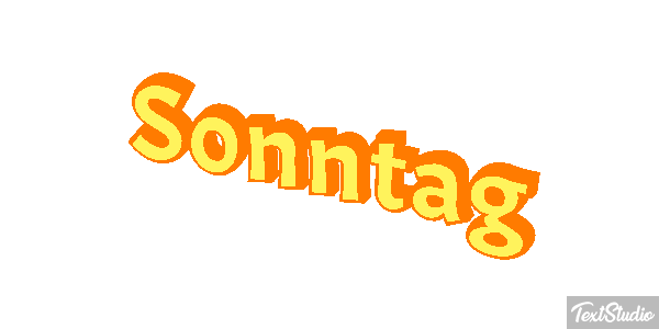 Sonntag Texteffekt