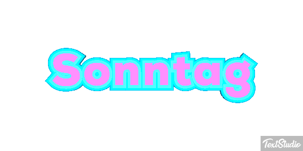 Sonntag Texteffekt
