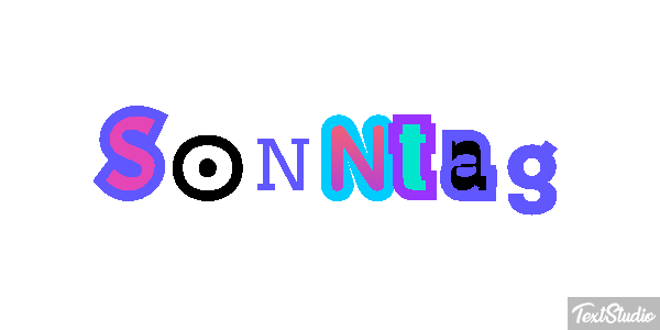 Sonntag Texteffekt