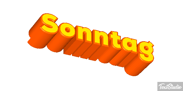 Sonntag Texteffekt