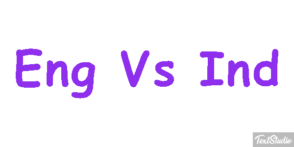 Eng Vs Ind Efecto de texto
