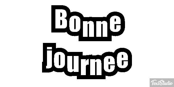 Bonne journée Effet de texte