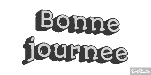Bonne journée Effet de texte