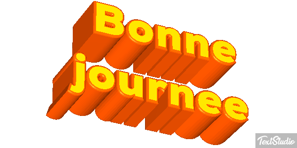 Bonne journée Effet de texte