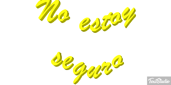 No estoy seguro Efecto de texto