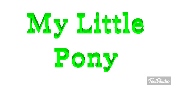 My Little Pony Tekst effect