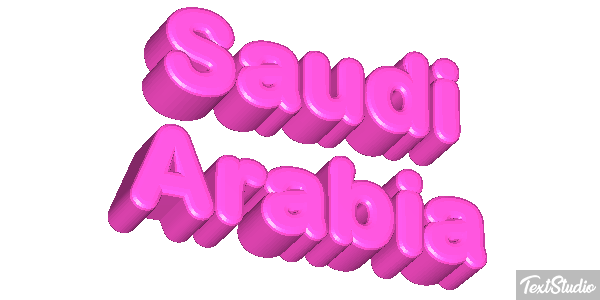 Saudi Arabia Text effect