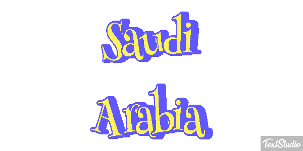 Saudi Arabia Text effect