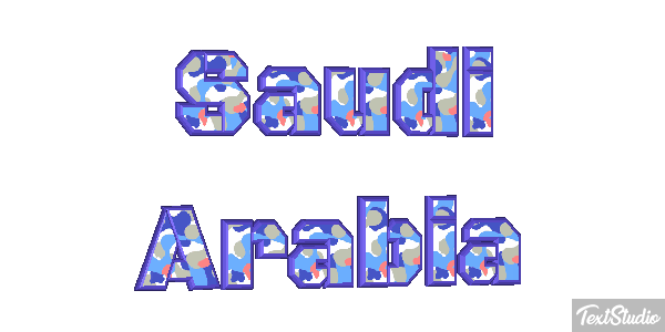 Saudi Arabia Text effect