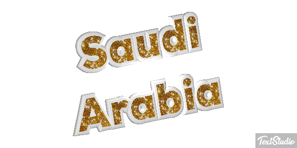 Saudi Arabia Text effect