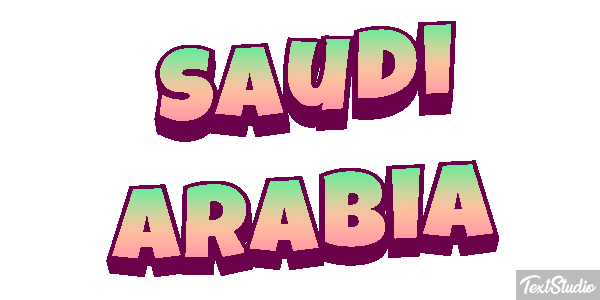 Saudi Arabia Text effect
