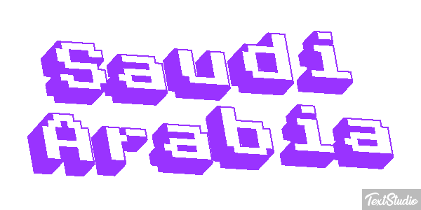 Saudi Arabia Text effect