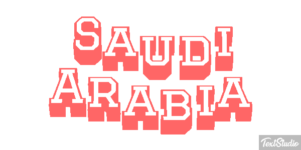 Saudi Arabia Text effect