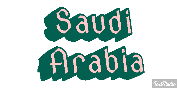 Saudi Arabia Text effect