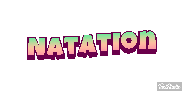 Natation Effet de texte
